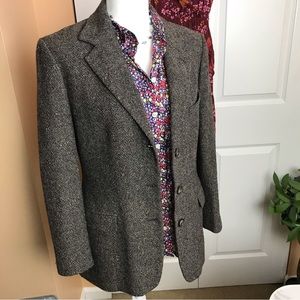 The Limited America Tweed Blazer Brown Size 6 EUC